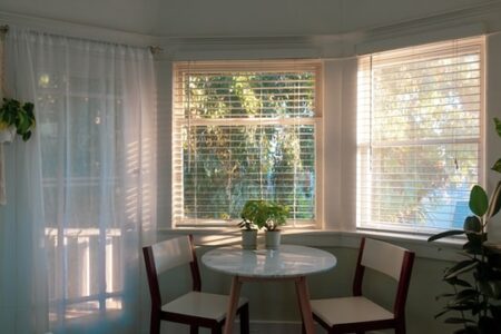 blinds in the kitchen