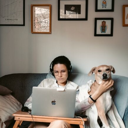 woman working from home